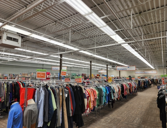 Arc's Value Village store lighting
