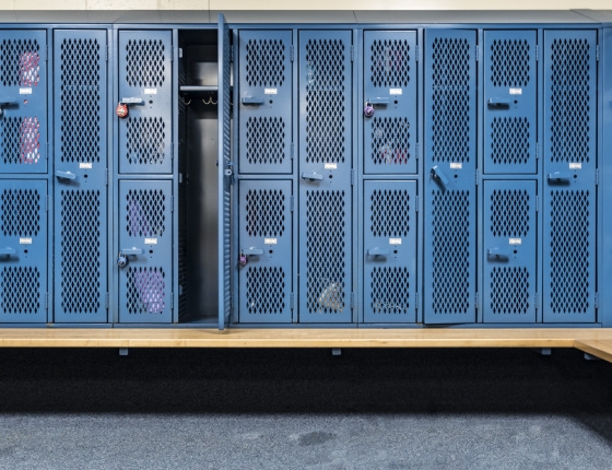 school locker room