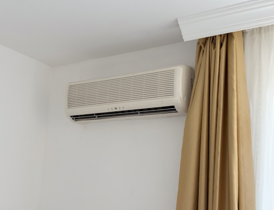 cooling unit in hotel room