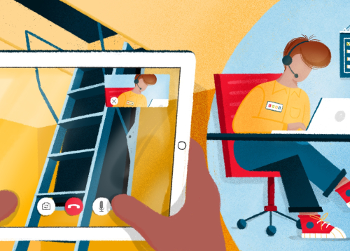 graphic of a virtual visit 