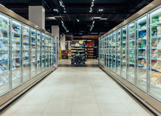 grocery store refrigerated aisle