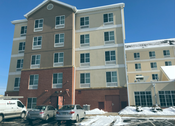 hotel with blue sky